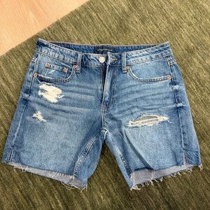 Aeropostale Low Rise Baggy Short in Blue Denim